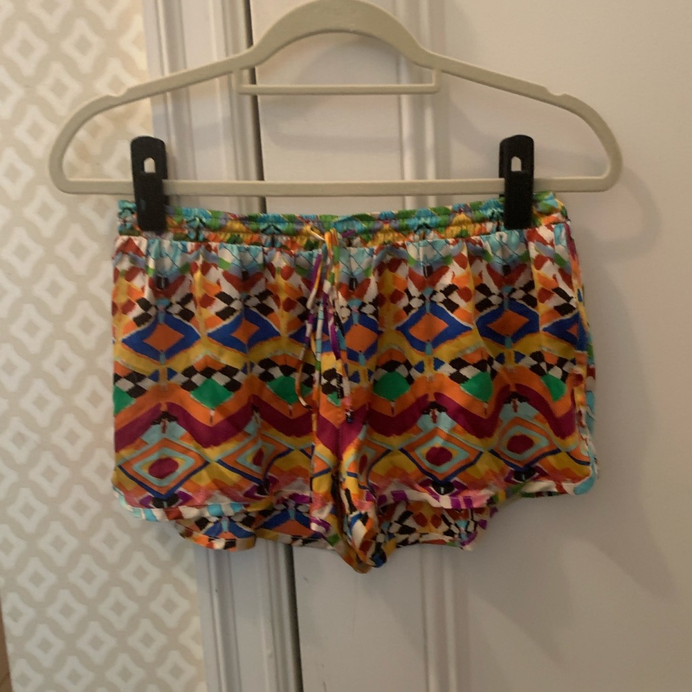 Colorful silk shorts